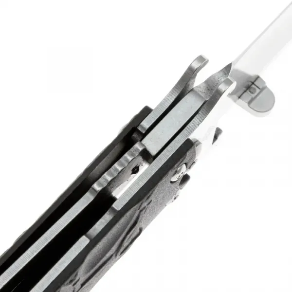 Складной нож Перемен Зубры stonewash 8Cr14MoV, рукоять Black FRN