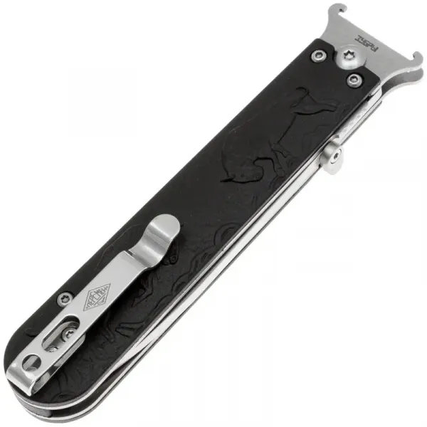 Складной нож Перемен Зубры stonewash 8Cr14MoV, рукоять Black FRN