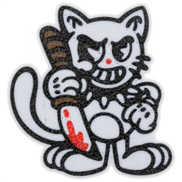 Патч Error Кот с ножом большой