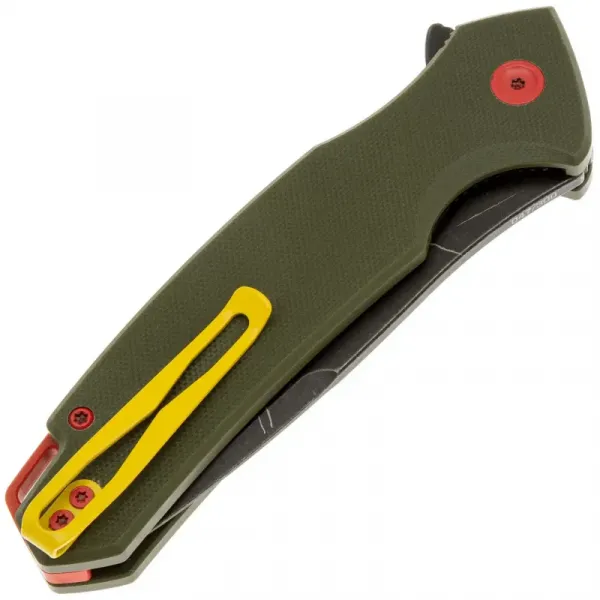 Складной нож Mr.Blade Hellcat Mini Boba Fett blackwash сталь VG-10, рукоять Olive G10