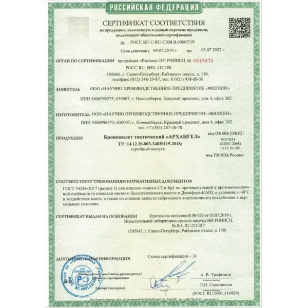 Пакеты противоосколочные камербанда С2 (комплект)