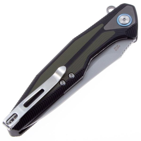 Складной нож Rike Knife Tulay сталь 154CM, рукоять G10 Black OD green