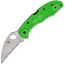 Складной нож Spyderco Salt 2 Wharncliffe Serrated сталь LC200N, рукоять Green FRN