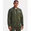 Толстовка Rival Terry LC FZ Under Armour, цвет Green (XL)