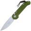 Складной нож Microtech LUDT stonewash сталь M390, рукоять OD Green Aluminum
