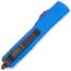 Автоматический нож Microtech Ultratech T/E DLC/Satin сталь M390, рукоять Blue Aluminum