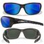 Защитные очки с поляризацией Wiley X Gravity Black Crystal (CAPTIVATE Polarized Blue Mirror)