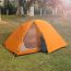 Палатка Naturehike NH18A180-D, двухместная сверхлегкая + коврик оранжевая, 6927595731949