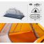 Палатка Naturehike NH18A095-D одноместная сверхлегкая с ковриком оранжевая, 6927595701836