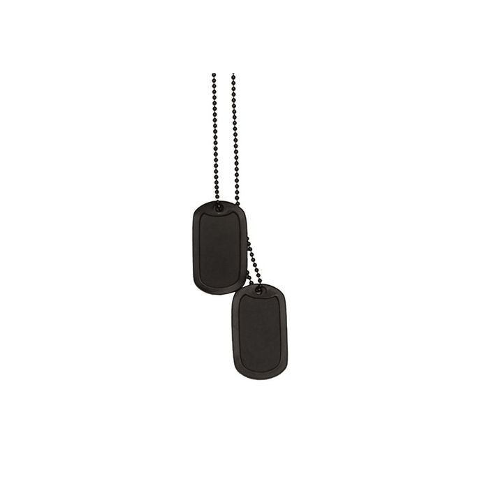 Жетон с цепочкой Mil Tec M.SILENCER Black
