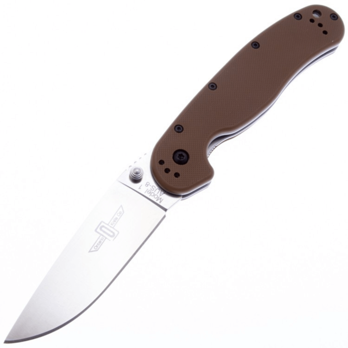 Складной нож Ontario RAT-1 сталь AUS-8 Satin, рукоять Coyote Brown GRN