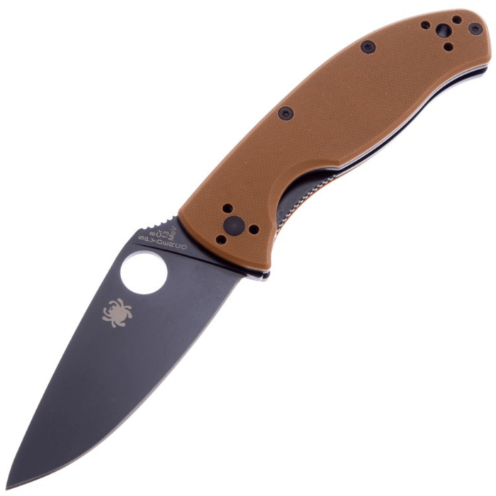 Складной нож Spyderco Tenacious Brown C122GPBBN сталь 8Cr13MoV черный, рукоять G-10