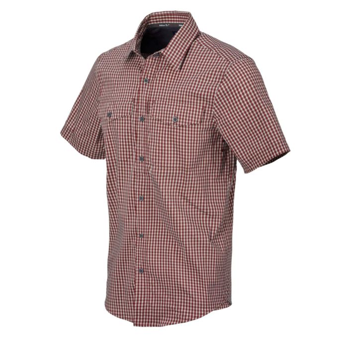 Рубашка COVERT CONCEALED CARRY SHORT Helikon, цвет DIRT RED CHECKERED