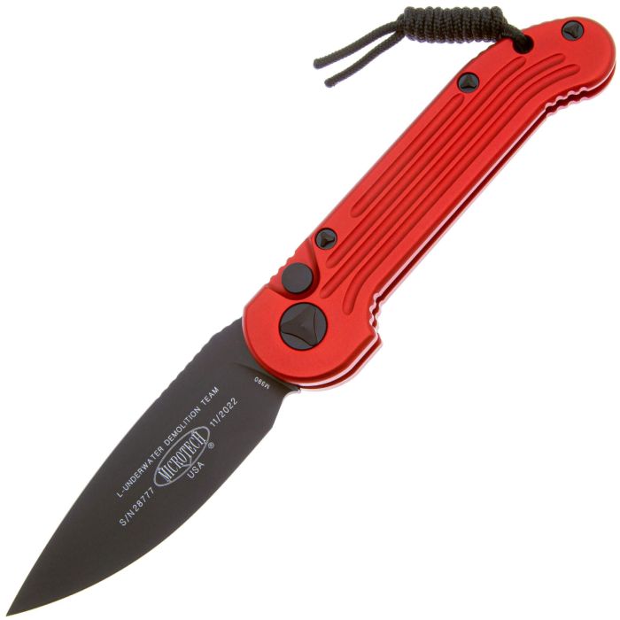 Складной нож Microtech LUDT DLC сталь M390, рукоять Red Aluminum