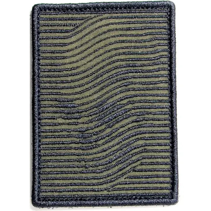 Нашивка, патч "3D череп черный" тактическая с липучкой.