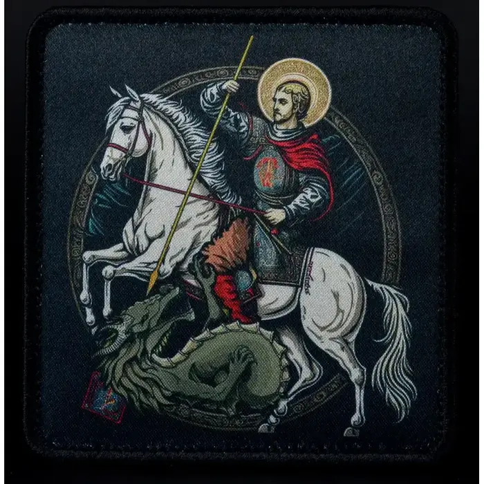 Нашивка, патч "Георгий Победоносец" тактическая с липучкой. 