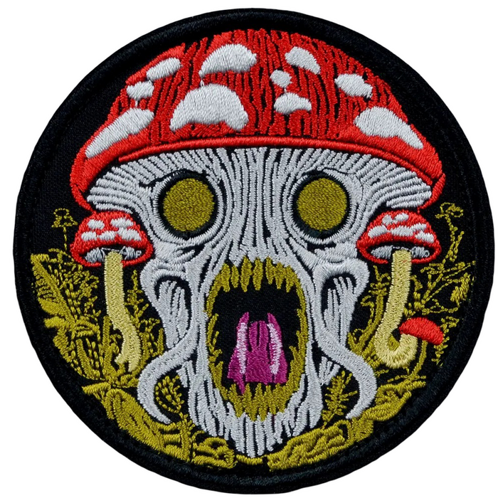 Нашивка, патч "Мухоморы" тактическая с липучкой."