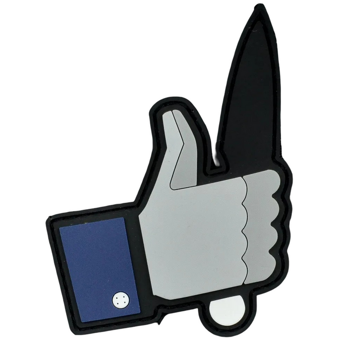 Нашивка, патч "Нож" ПВХ тактическая с липучкой.