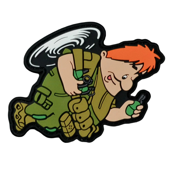 Нашивка, патч "идём гулять по посадкам" ПВХ от Корпуса Вышивания.