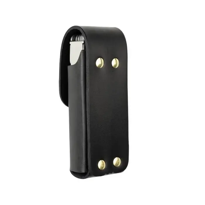 Чехол черный из кожи на ремень для мультитула LEATHERMAN Small