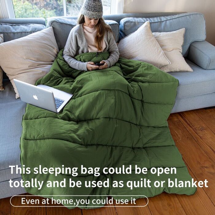 Спальный мешок NATUREHIKE F150 Envelop Cotton Green