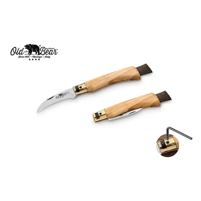 Складной грибной нож OLD BEAR Mushroom Olive Size-M Stainless Satin (68/198 мм)