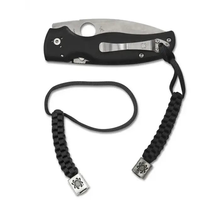 Темляк SPYDERCO Bead Square + Lanyard black