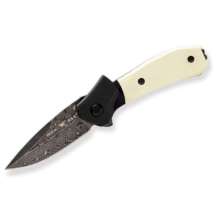 Нож складной BUCK 590 Paradigm Ivory Damascus Limited Edition 2023, G-10 White (0590IVSLE-B)