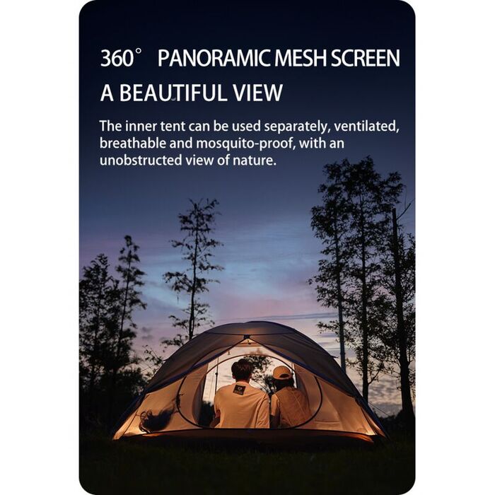 Палатка NATUREHIKE Cloud River, 3 местная, коричневая