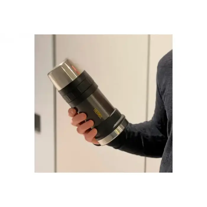 Термос Thermos вакуумный, крышка-чашка, ударопрочный корпус "серый", 0.47 л
