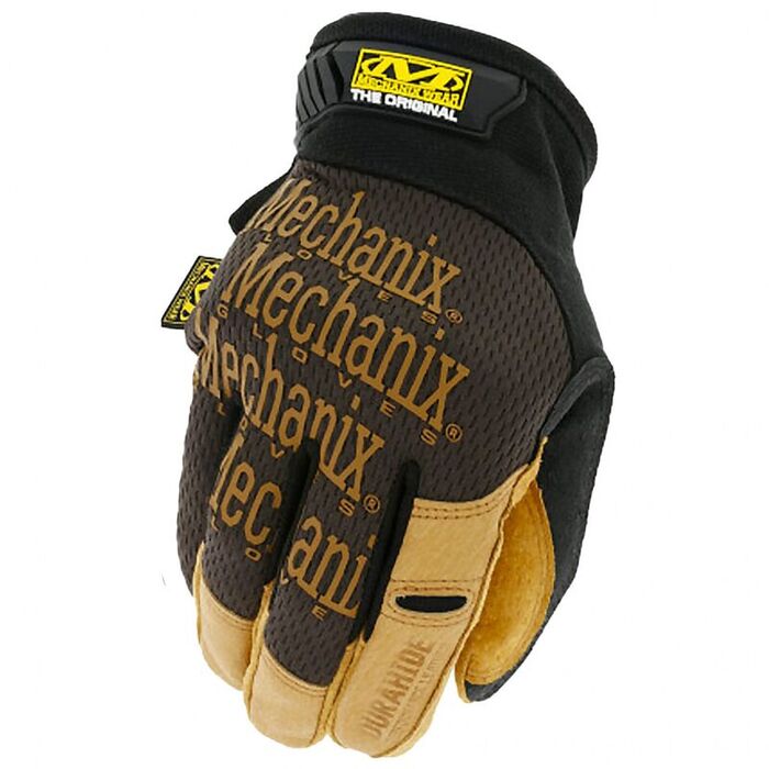 Прочные сенсорные перчатки MECHANIX Work Leather Original Brown