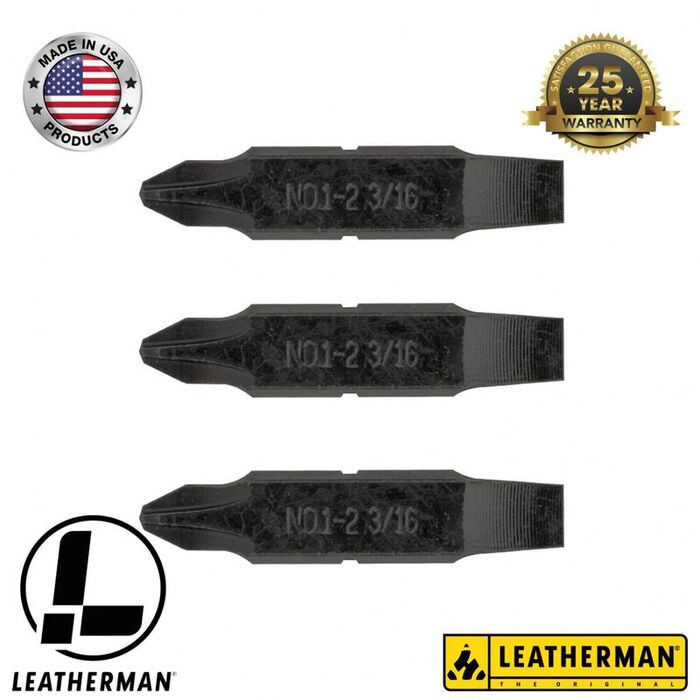 Набор бит - отвертки 3шт. (Мод.№1-2 PHILLIPS + 3/16" FLAT)