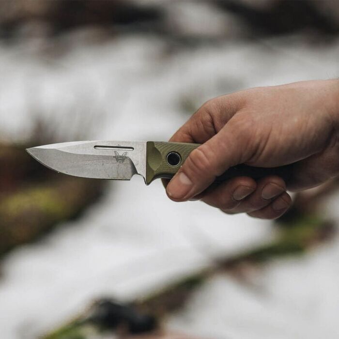Нож BENCHMADE Mini Bushcrafter OD Green G10 CPM-S30V