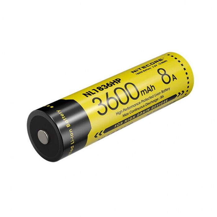 Аккумулятор NITECORE с защитой NL1836HP (18650 3.6v 3600mAh Li-ion 3.6v 8A)