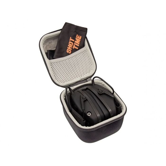 Кейс ShotTime EVA для наушников со складным оголовьем, на молнии, полужёсткий, чёрный