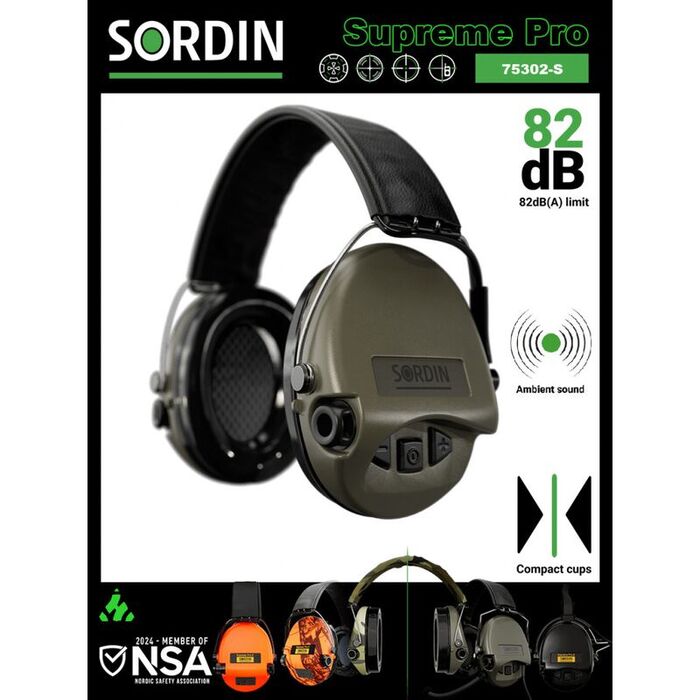 Активные наушники для стрельбы и охоты Sordin Supreme Pro