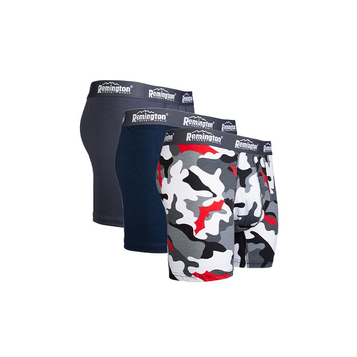 Мужские трусы боксеры Remington, набор 3 шт, микс серый