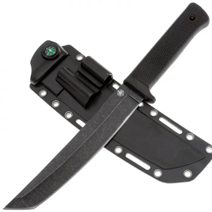 Туристический нож Мастер-К Танто black сталь 420J2, рукоять резина