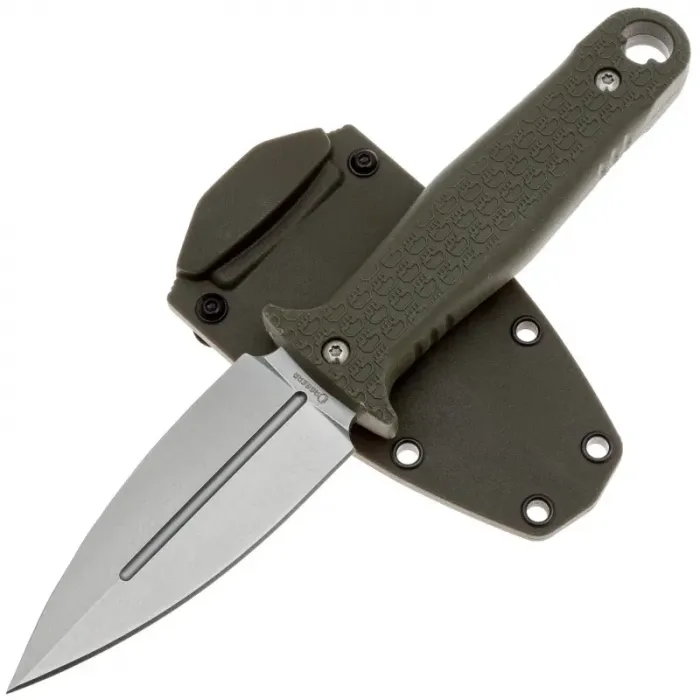 Тактический нож Daggerr Combat stonewash сталь 8Cr14Mov, рукоять Olive FRN