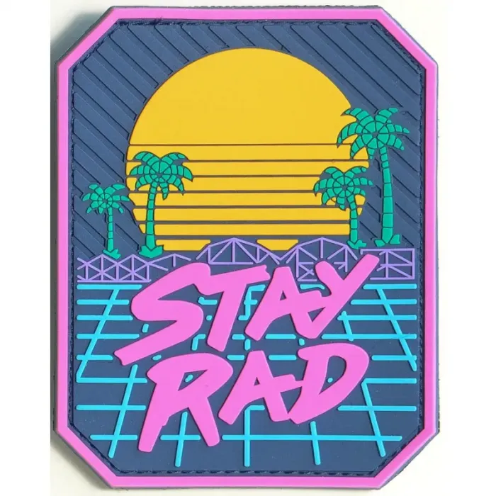 Нашивка, патч "Stay Rad" ПВХ тактическая с липучкой.