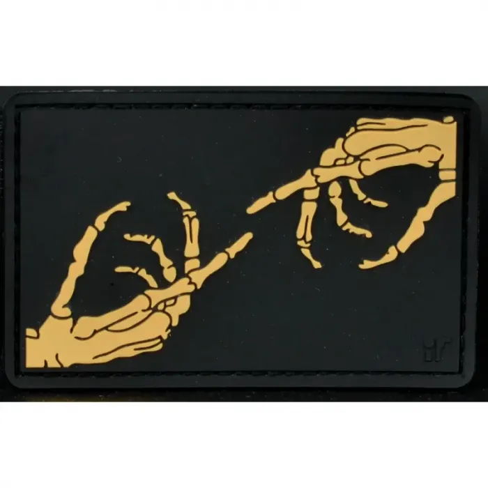 Нашивка, патч "Пока смерть не разлучит нас" ПВХ тактическая с липучкой.