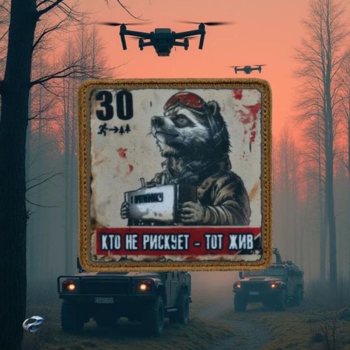 Нашивка, патч "Кто не рискует тот жив, серия 30" тактическая с липучкой.