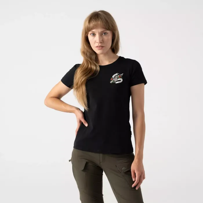 Женская облегающая футболка с принтом «Приходите и забирайте» (Women's T-shirt Slim (Come and take it))