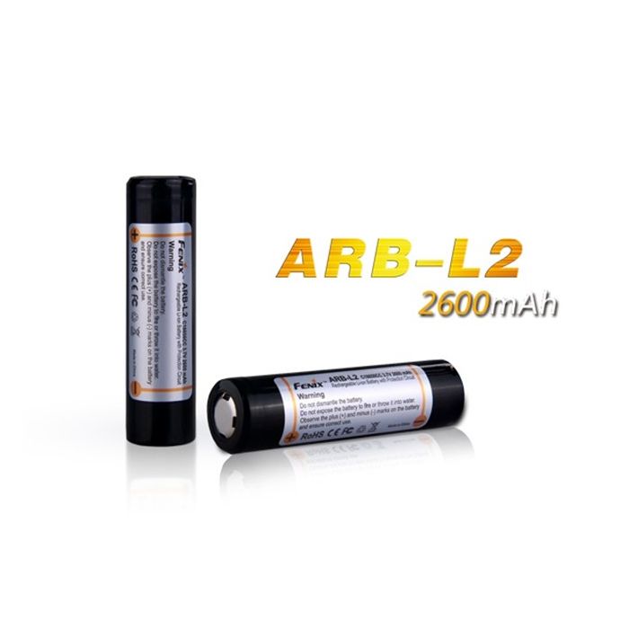 Аккумулятор 18650 2600 mAh Fenix (Защищен), ARB-L2-2600