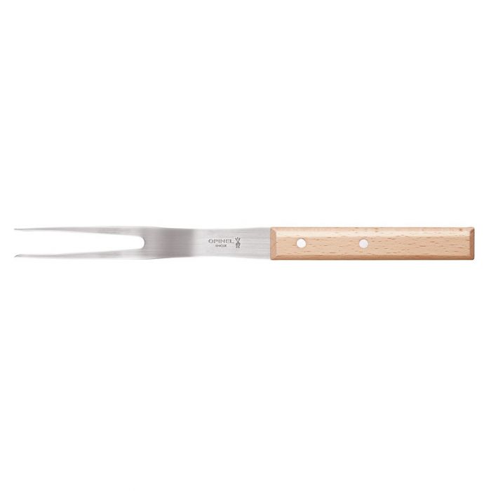 Bилка для нарезания мяса Opinel №124, деревянная рукоять, нержавеющая сталь, 001824