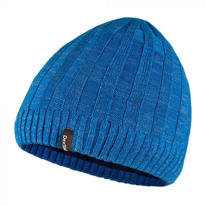 Водонепроницаемая шапка Dexshell Heathered Rib Knit Beanie синий