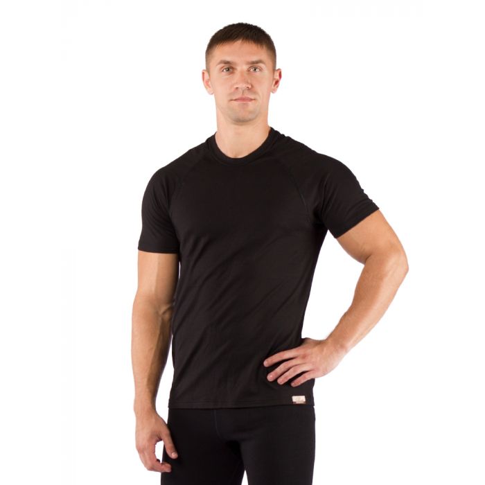 Футболка мужская Quido/ кор. рукав/ шерсть 160/ черный / XXL, Quido9090XXL