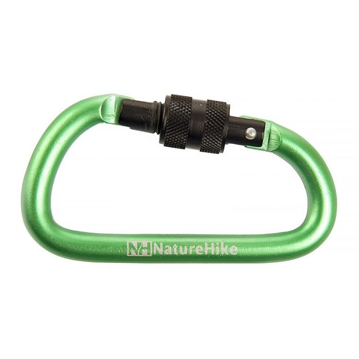 Карабин Naturehike NH15A008-D многофункциональный с муфтой D-Type 8cm зелёный