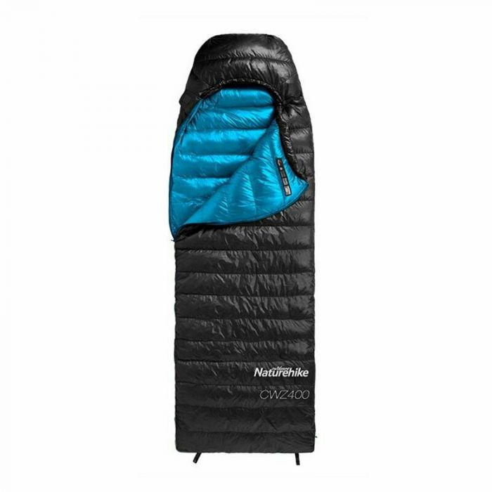 Спальный мешок Naturehike CWZ400 NH19W400-Z с пуховым конвертом черный М, 6927595765357