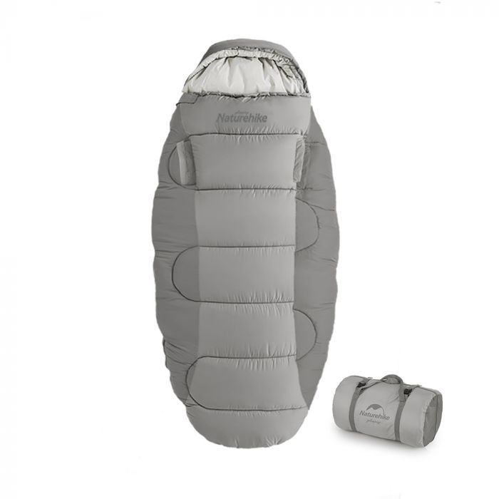 Мешок спальный Naturehike Oval PS300 NH20MSD03, серый, 6927595775875